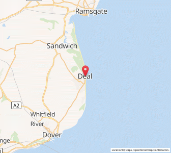 Map of Deal, EnglandEngland