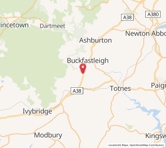 Map of Dean Prior, EnglandEngland