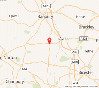 Map of Deddington, EnglandEngland