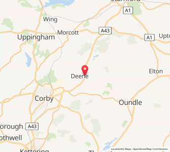 Map of Deenethorpe, EnglandEngland