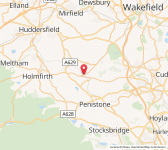 Map of Denby Dale, EnglandEngland