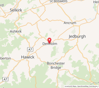 Map of Denholm, ScotlandScotland