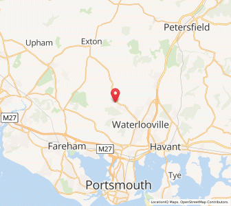 Map of Denmead, EnglandEngland