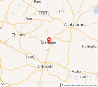 Map of Denstone, EnglandEngland