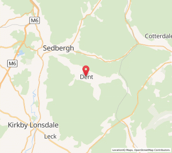 Map of Dent, EnglandEngland