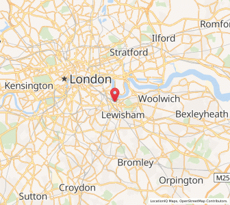 Map of Deptford, EnglandEngland