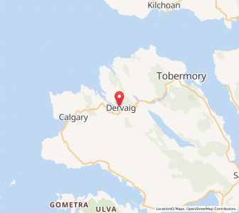 Map of Dervaig, ScotlandScotland