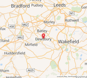 Map of Dewsbury, EnglandEngland