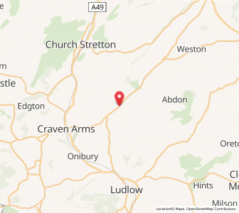 Map of Diddlebury, EnglandEngland