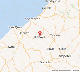Map of Dihewid, WalesWales