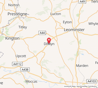 Map of Dilwyn, EnglandEngland