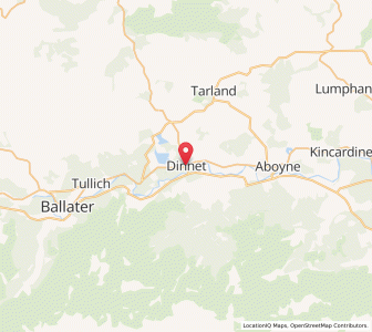 Map of Dinnet, ScotlandScotland