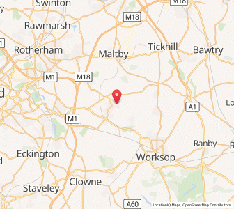 Map of Dinnington, EnglandEngland