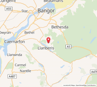 Map of Dinorwic, WalesWales
