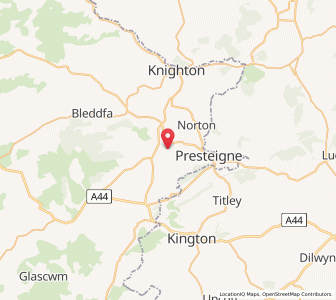 Map of Discoed, WalesWales
