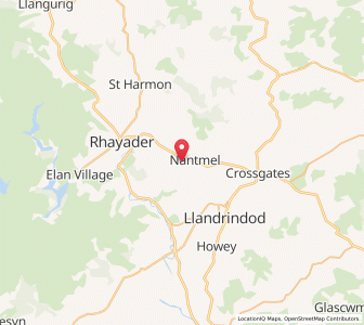 Map of Dolau, WalesWales