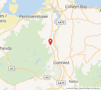 Map of Dolgarrog, WalesWales