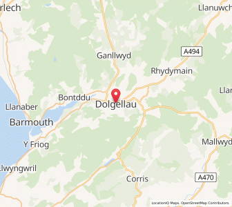 Map of Dolgellau, WalesWales