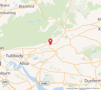 Map of Dollar, ScotlandScotland