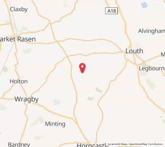 Map of Donington on Bain, EnglandEngland