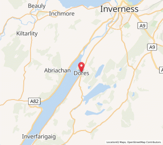 Map of Dores, ScotlandScotland