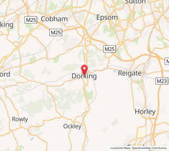 Map of Dorking, EnglandEngland