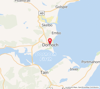 Map of Dornoch, ScotlandScotland