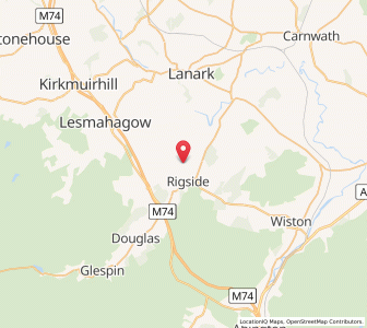 Map of Douglas Water, ScotlandScotland