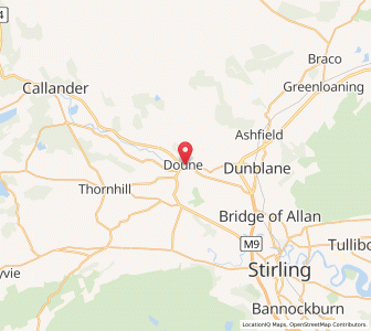 Map of Doune, ScotlandScotland