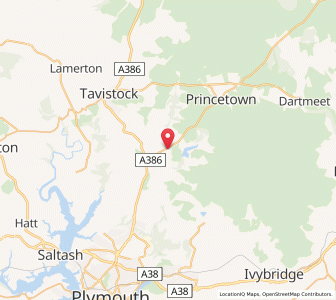 Map of Dousland, EnglandEngland