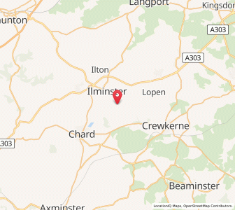 Map of Dowlish Wake, EnglandEngland