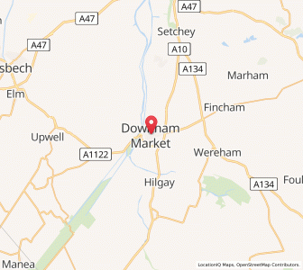 Map of Downham Market, EnglandEngland