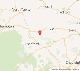 Map of Drewsteignton, EnglandEngland