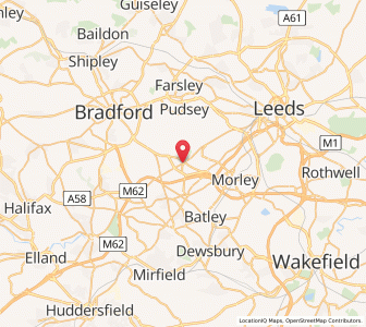 Map of Drighlington, EnglandEngland