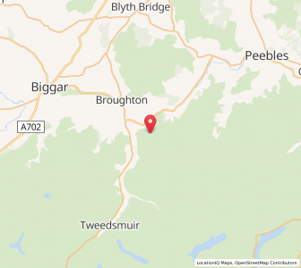Map of Drummelzier, ScotlandScotland