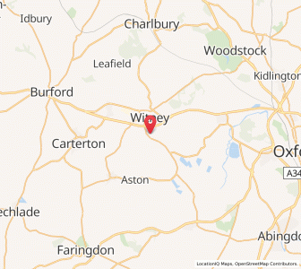 Map of Ducklington, EnglandEngland