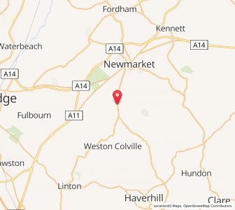 Map of Dullingham, EnglandEngland