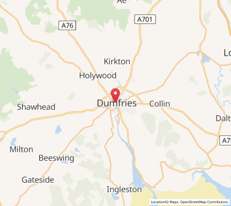 Map of Dumfries, ScotlandScotland