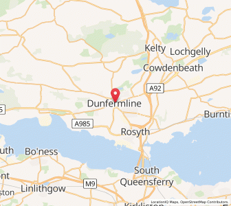 Map of Dunfermline, ScotlandScotland