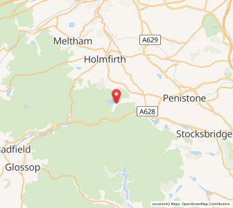 Map of Dunford Bridge, EnglandEngland