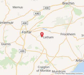 Map of Dunnichen, ScotlandScotland