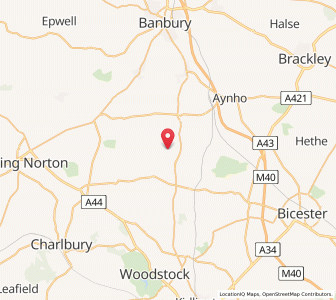 Map of Duns Tew, EnglandEngland