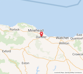 Map of Dunster, EnglandEngland