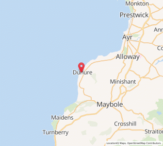 Map of Dunure, ScotlandScotland