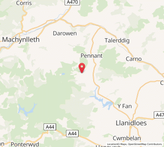 Map of Dylife, WalesWales