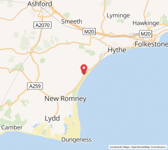 Map of Dymchurch, EnglandEngland
