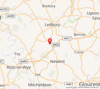 Map of Dymock, EnglandEngland