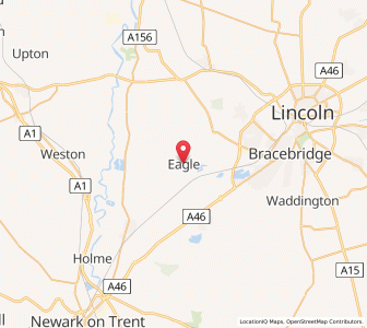Map of Eagle, EnglandEngland