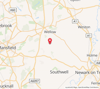 Map of Eakring, EnglandEngland
