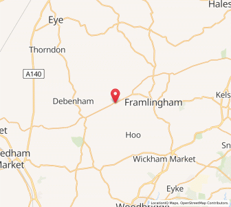 Map of Earl Soham, EnglandEngland